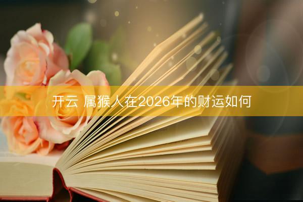 开云 属猴人在2026年的财运如何